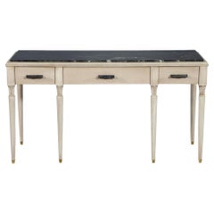 Classic French Inspired Marble-Top Console Hall Table