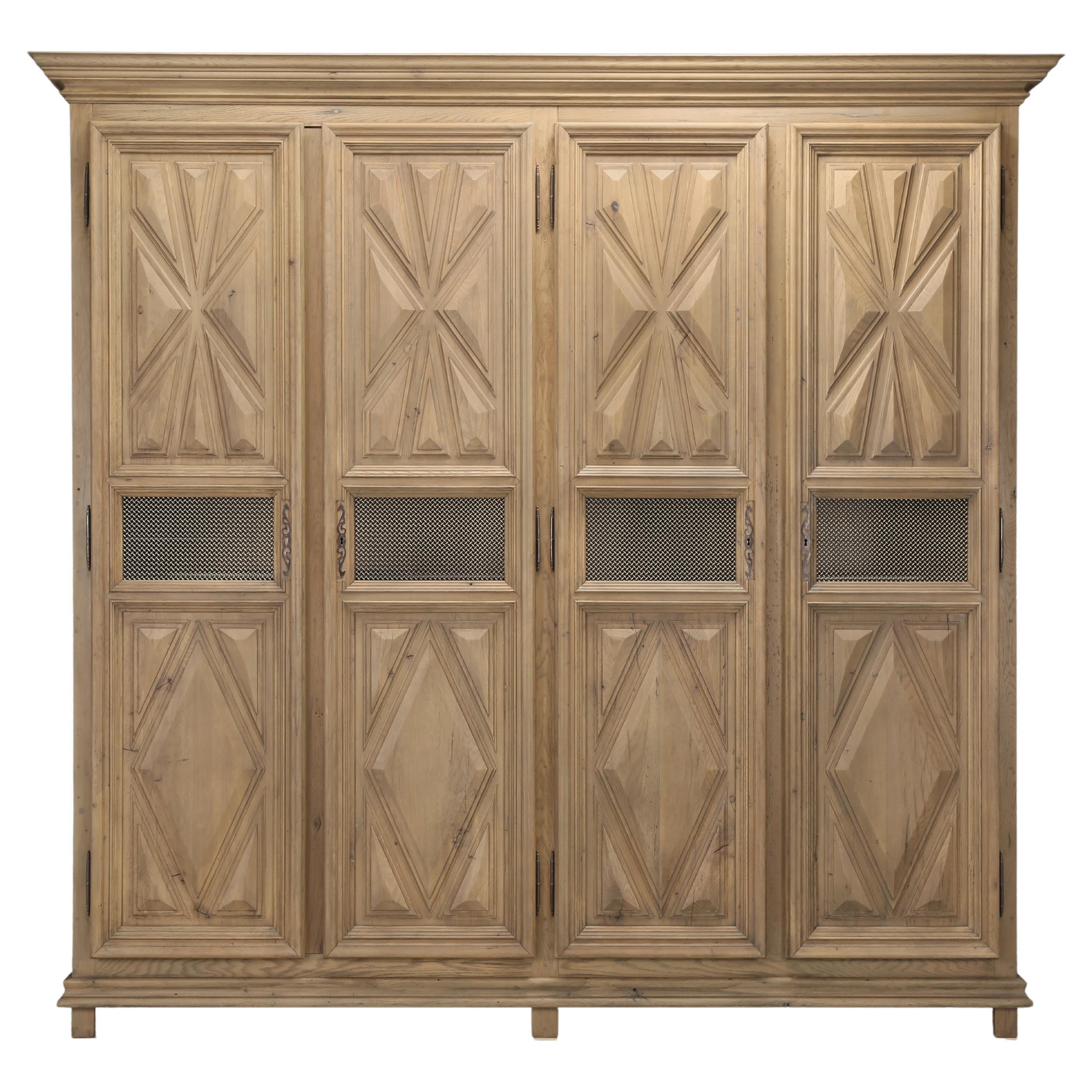 Classic French Louis XIII Style Custom Order Armoire Built to Your Specification For Sale