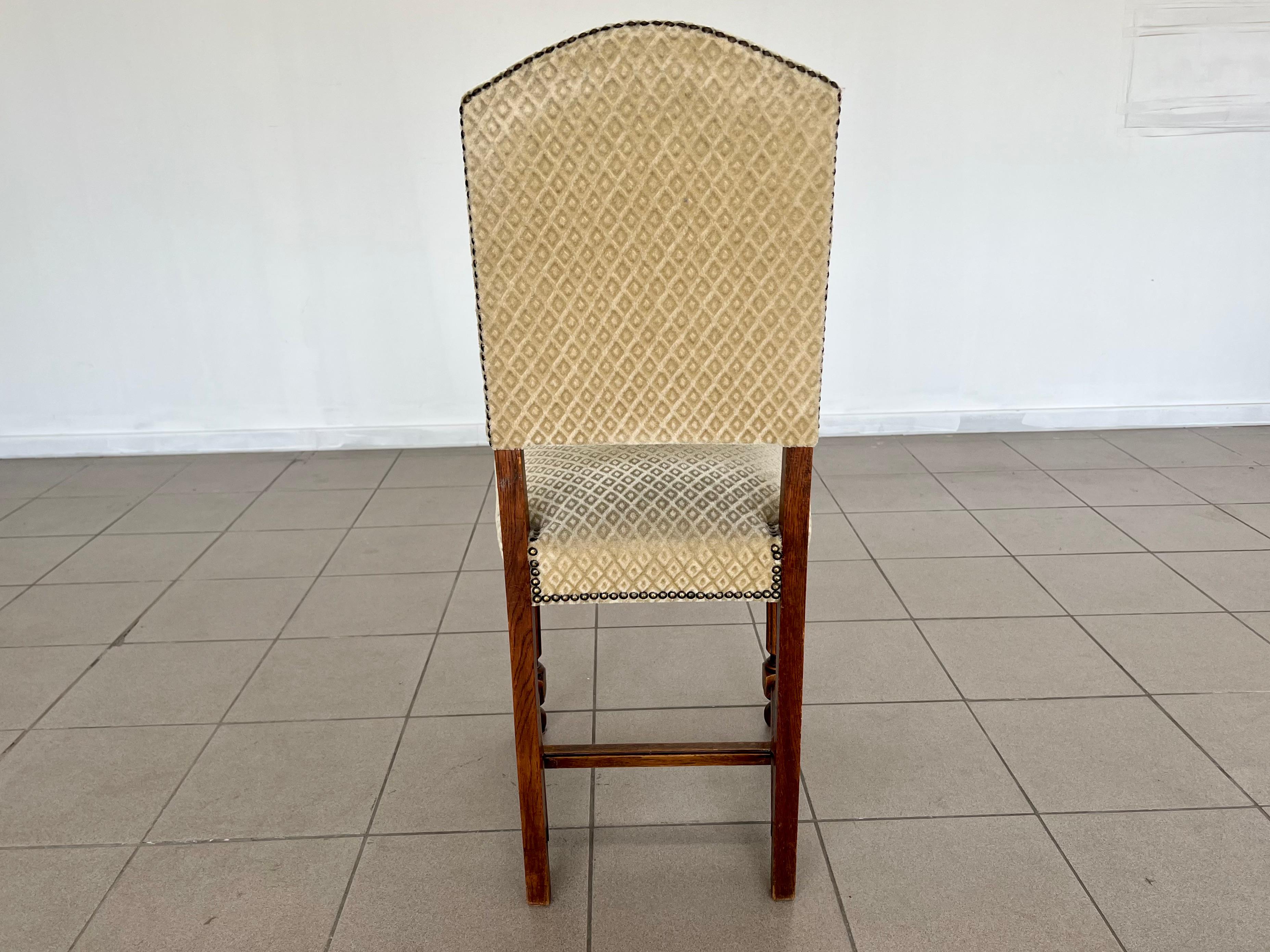 Classic French Louis XIII Styled Side Dining Chairs - Set of 6 For Sale 6