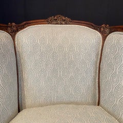 Classic French Louis XV Intricately Carved Walnut Wing Chair