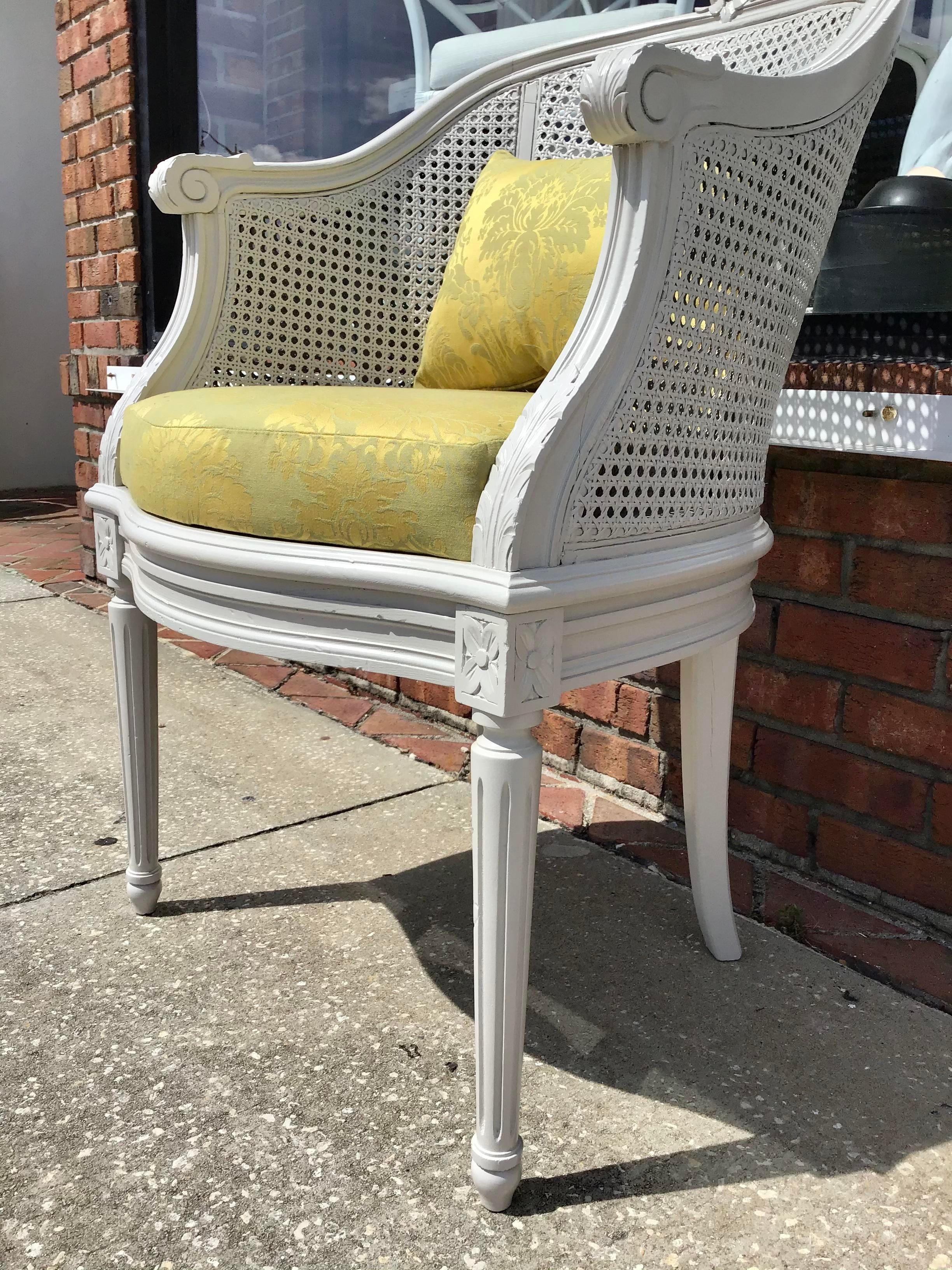 Classic French Louis XVI Barrel Chair For Sale 2