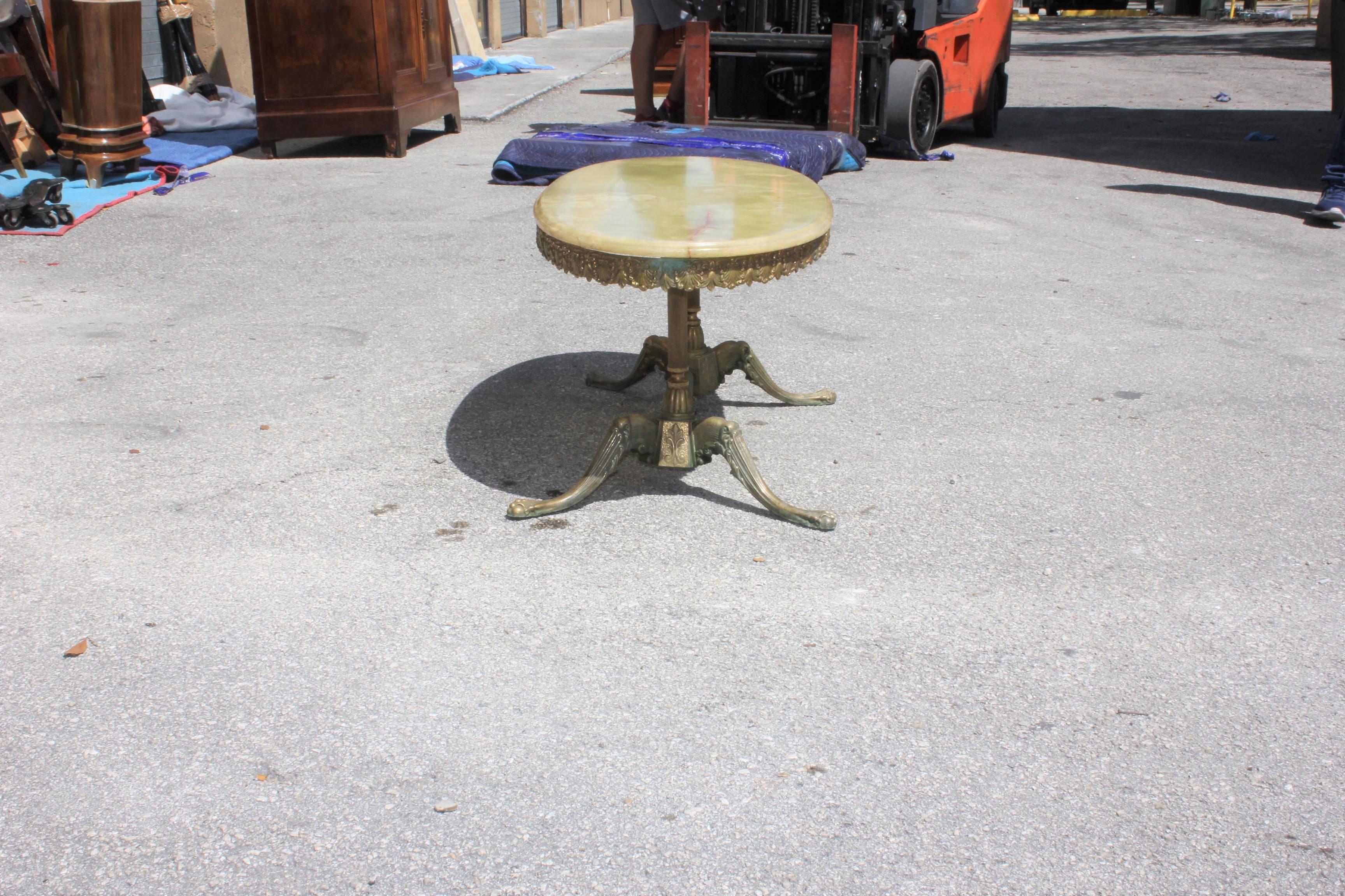 Classic French Maison Jansen Style Coffee or Cocktail Bronze Table, circa 1940s For Sale 6
