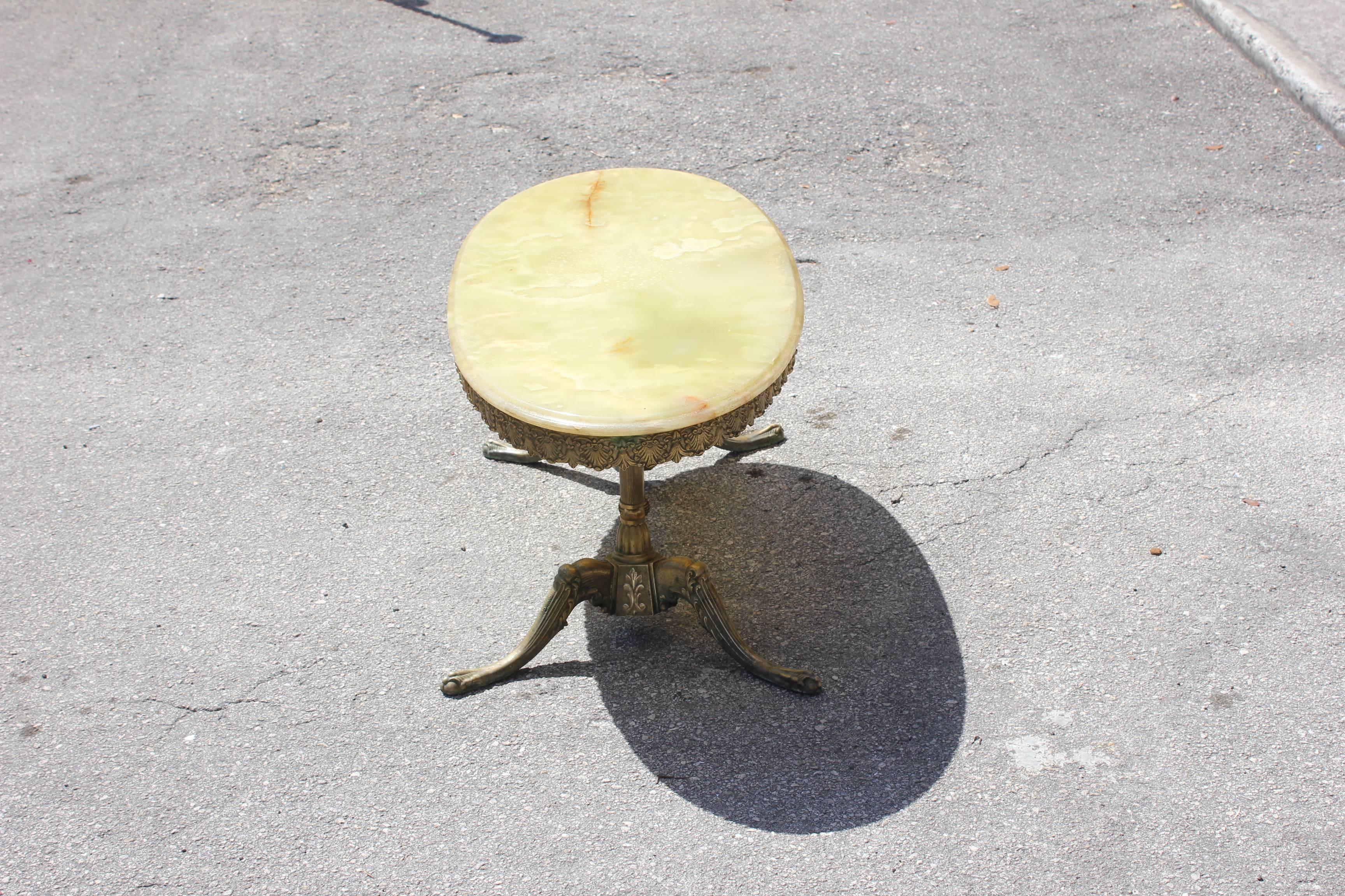 Classic French Maison Jansen Style Coffee or Cocktail Bronze Table, circa 1940s For Sale 4
