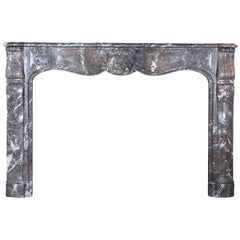 Classic French Regency Period Marble Antique Fireplace Surround
