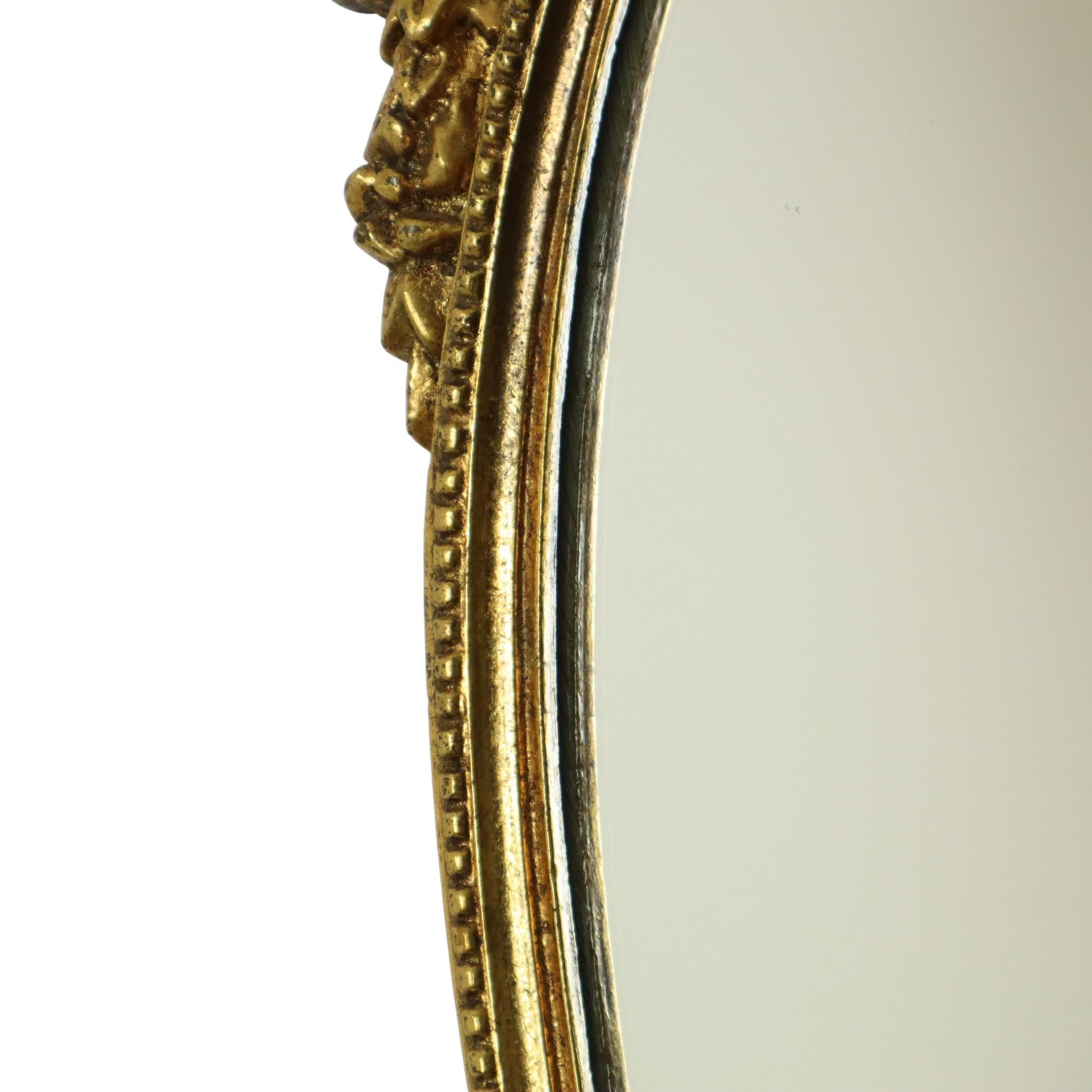 Classic French Rococo Baroque Style Mirror Gold Resin 70cm im Angebot 5