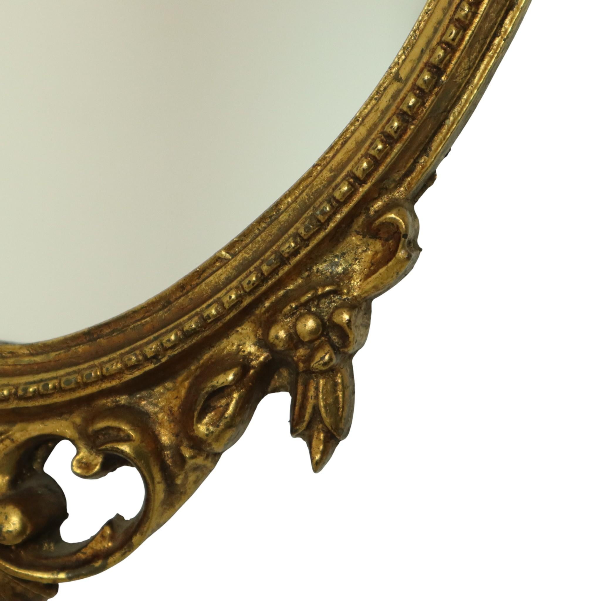 Classic French Rococo Baroque Style Mirror Gold Resin 70cm im Angebot 8