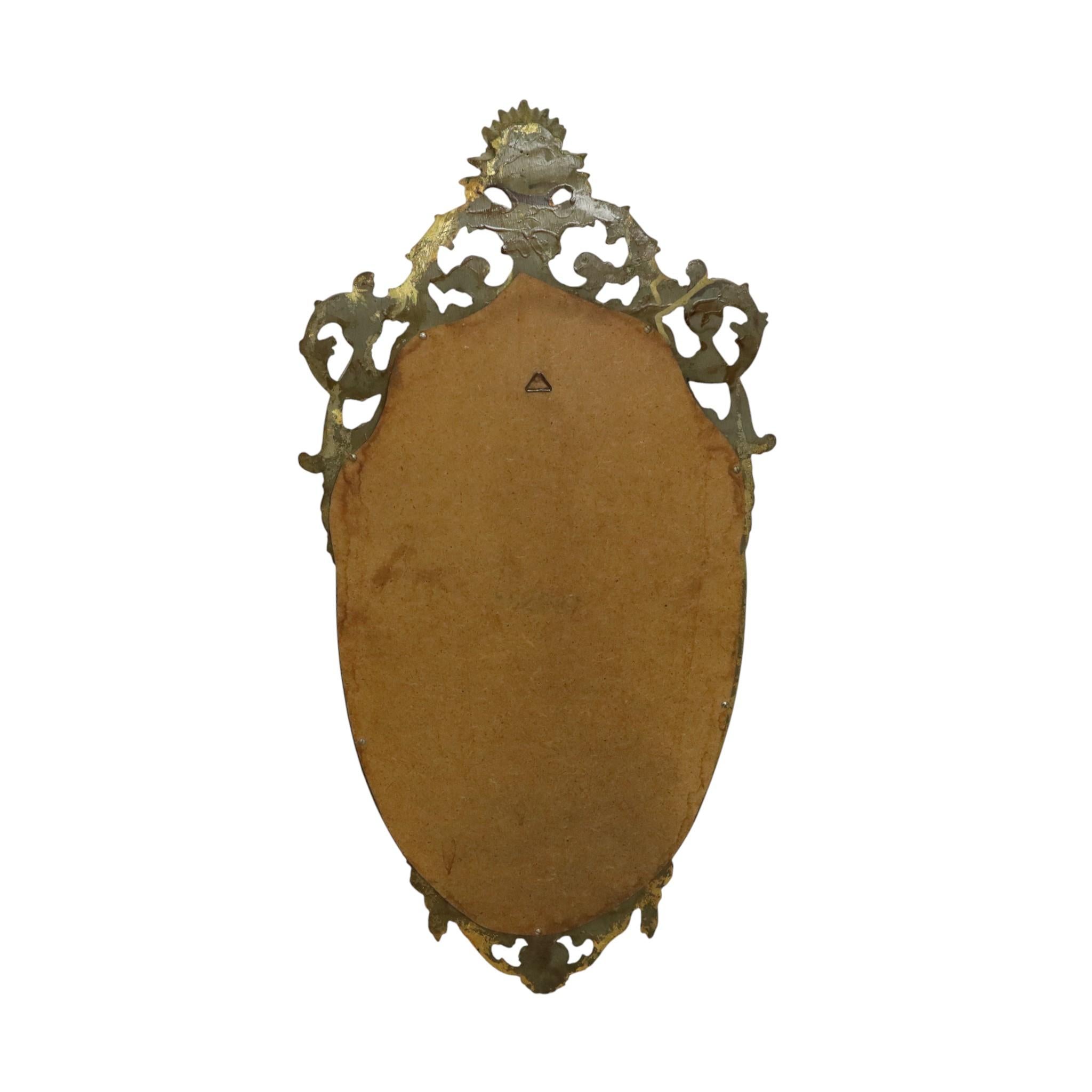 Classic French Rococo Baroque Style Mirror Gold Resin 70cm im Angebot 11