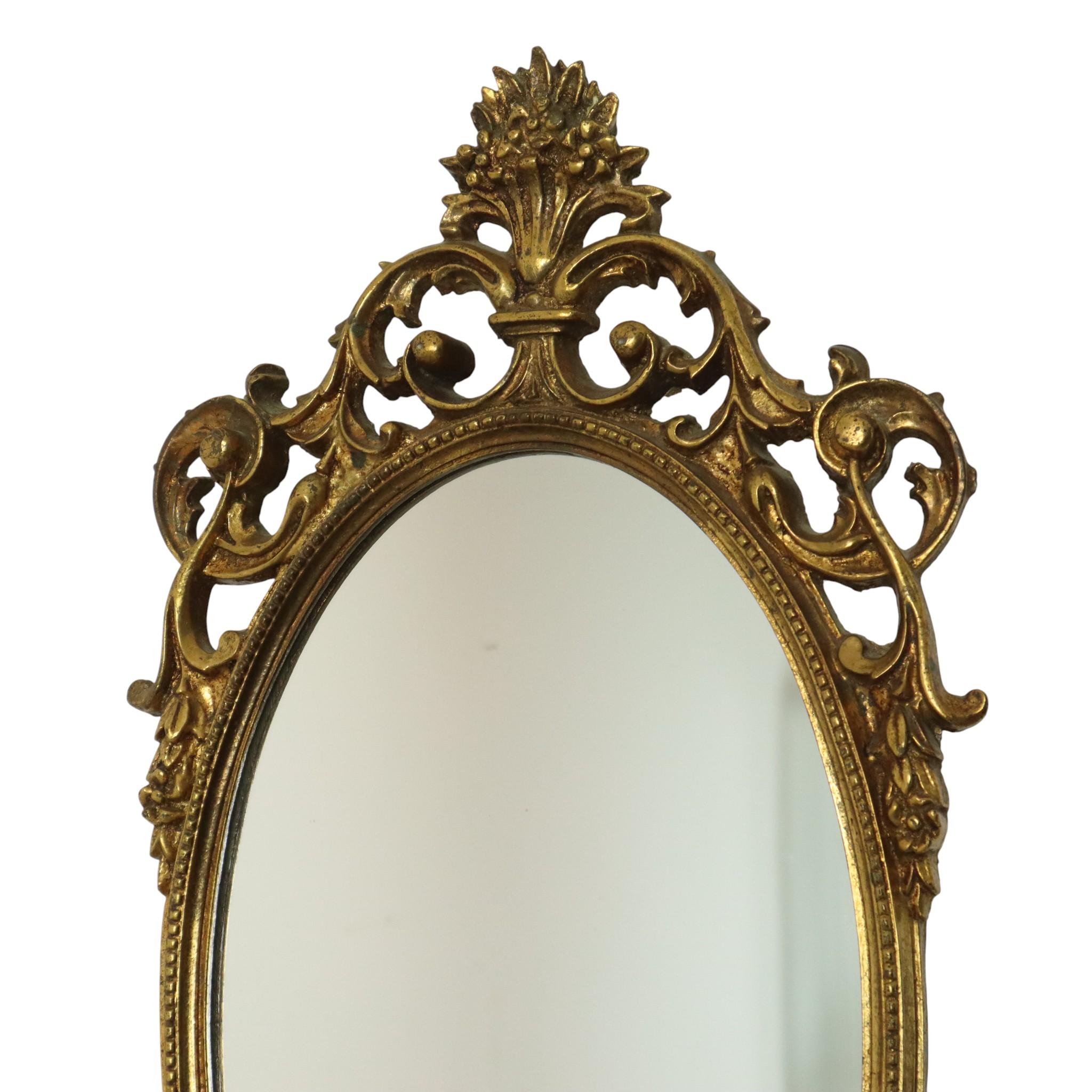 Classic French Rococo Baroque Style Mirror Gold Resin 70cm (Spiegel) im Angebot
