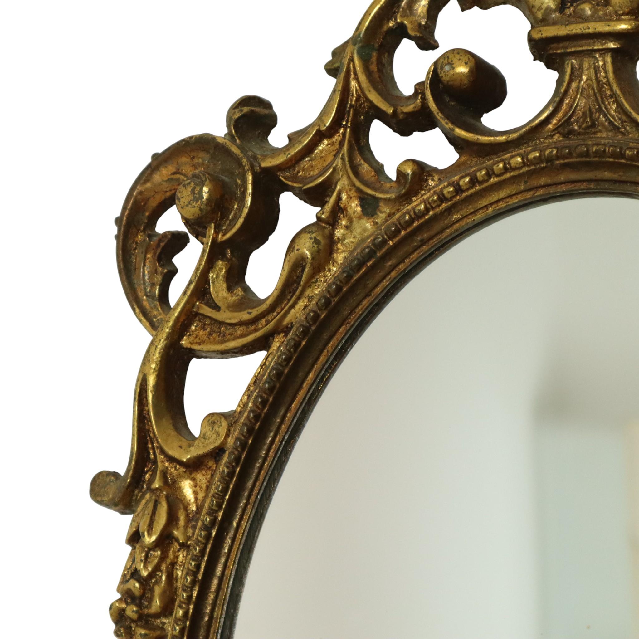 Classic French Rococo Baroque Style Mirror Gold Resin 70cm im Angebot 1