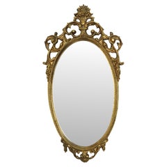 Classic French Rococo Baroque Style Mirror Gold Resin 70cm
