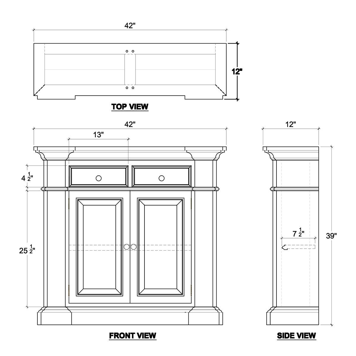 Credenza classica francese di piccole dimensioni in vendita 3