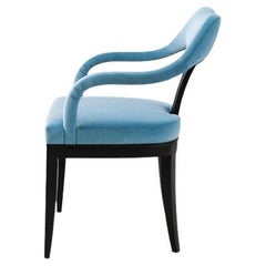 Classic French Style Dining Chair In Cotton Velvet