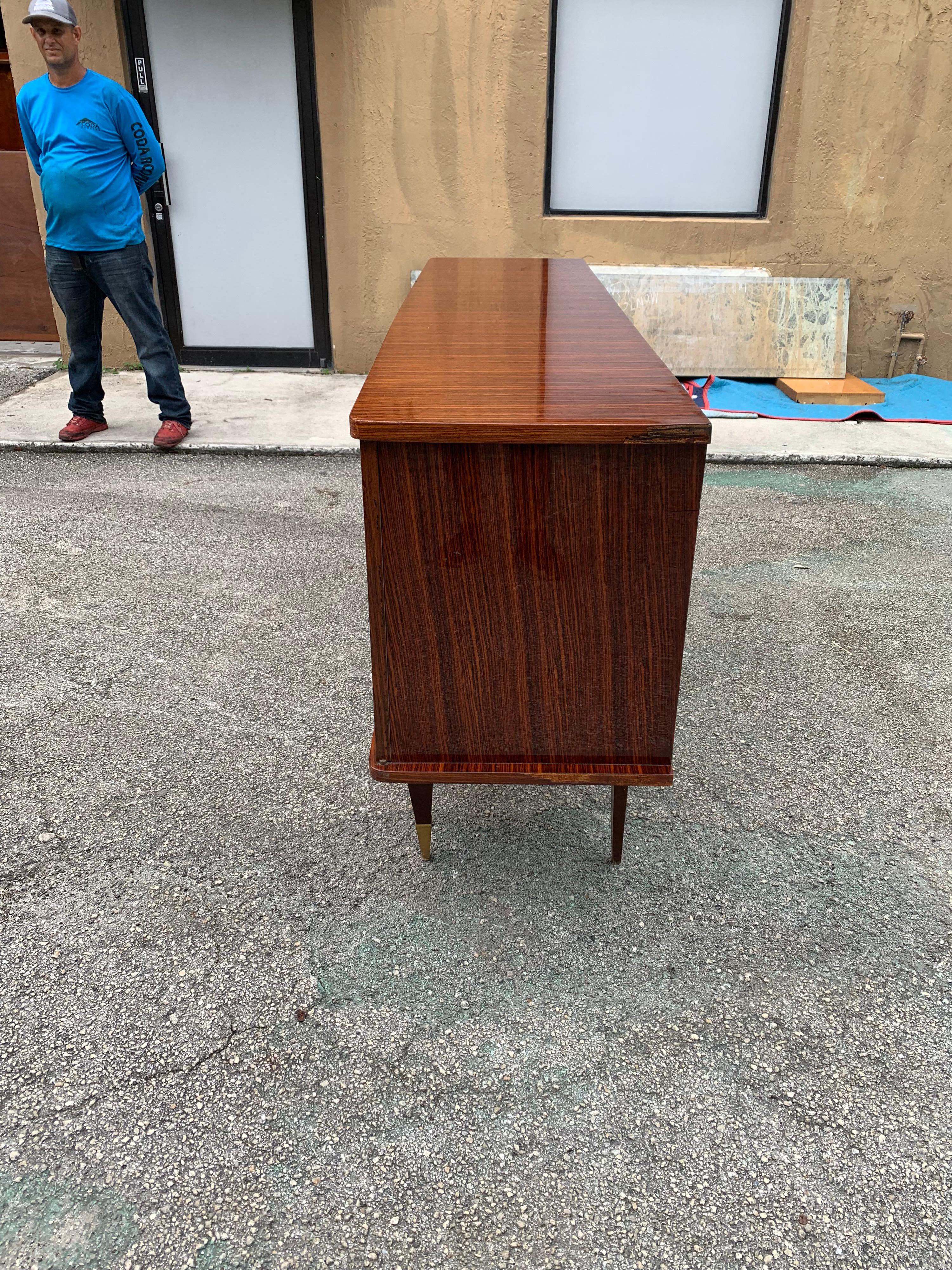 Classic French Vintage Modern Macassar Ebony Buffet or Sideboard 1