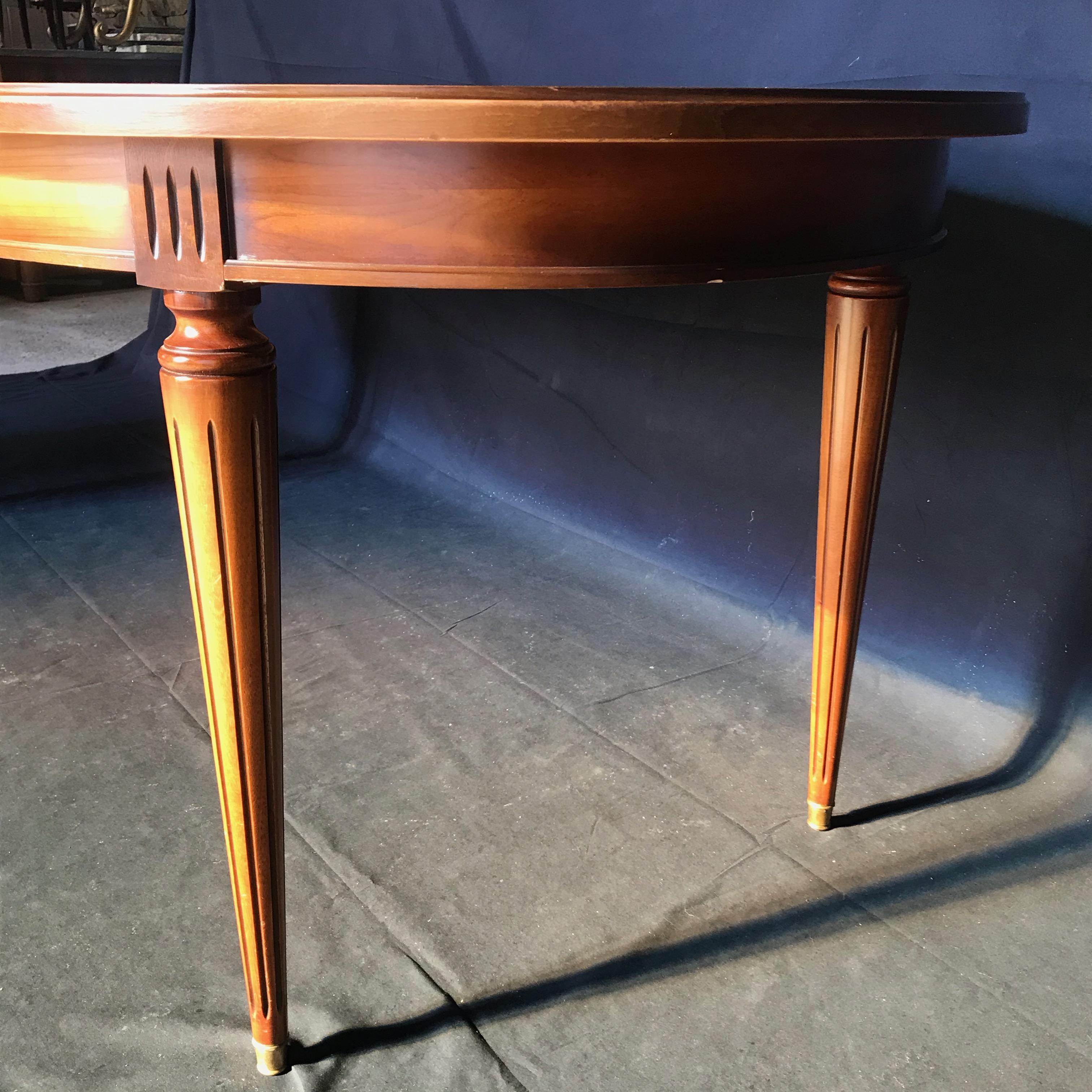 Classic French Walnut Louis XVI Style Dining Table 1