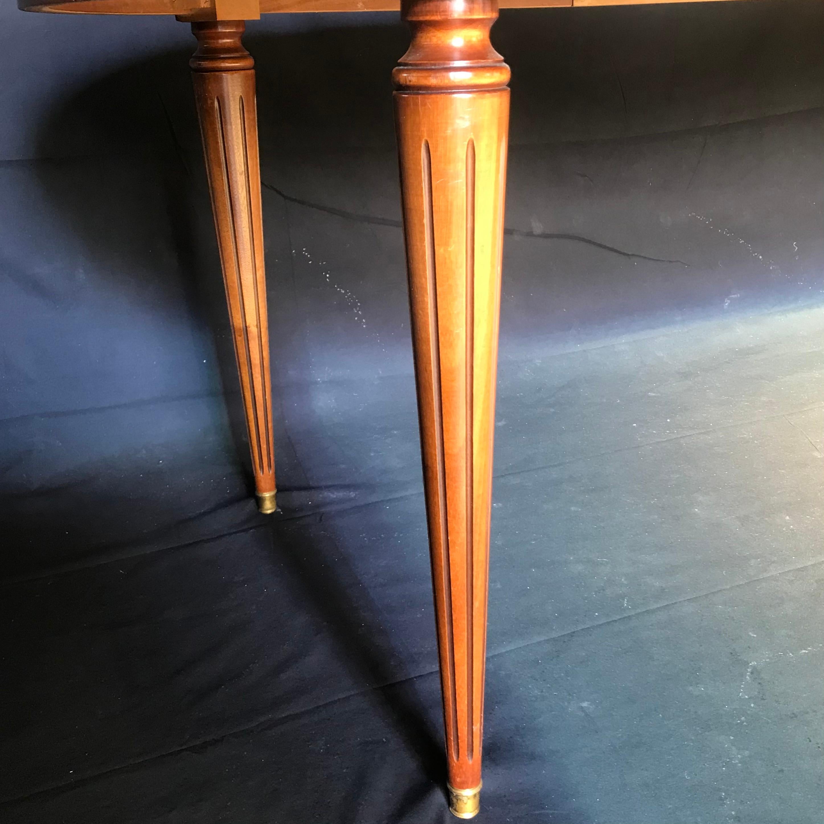 Classic French Walnut Louis XVI Style Dining Table 3