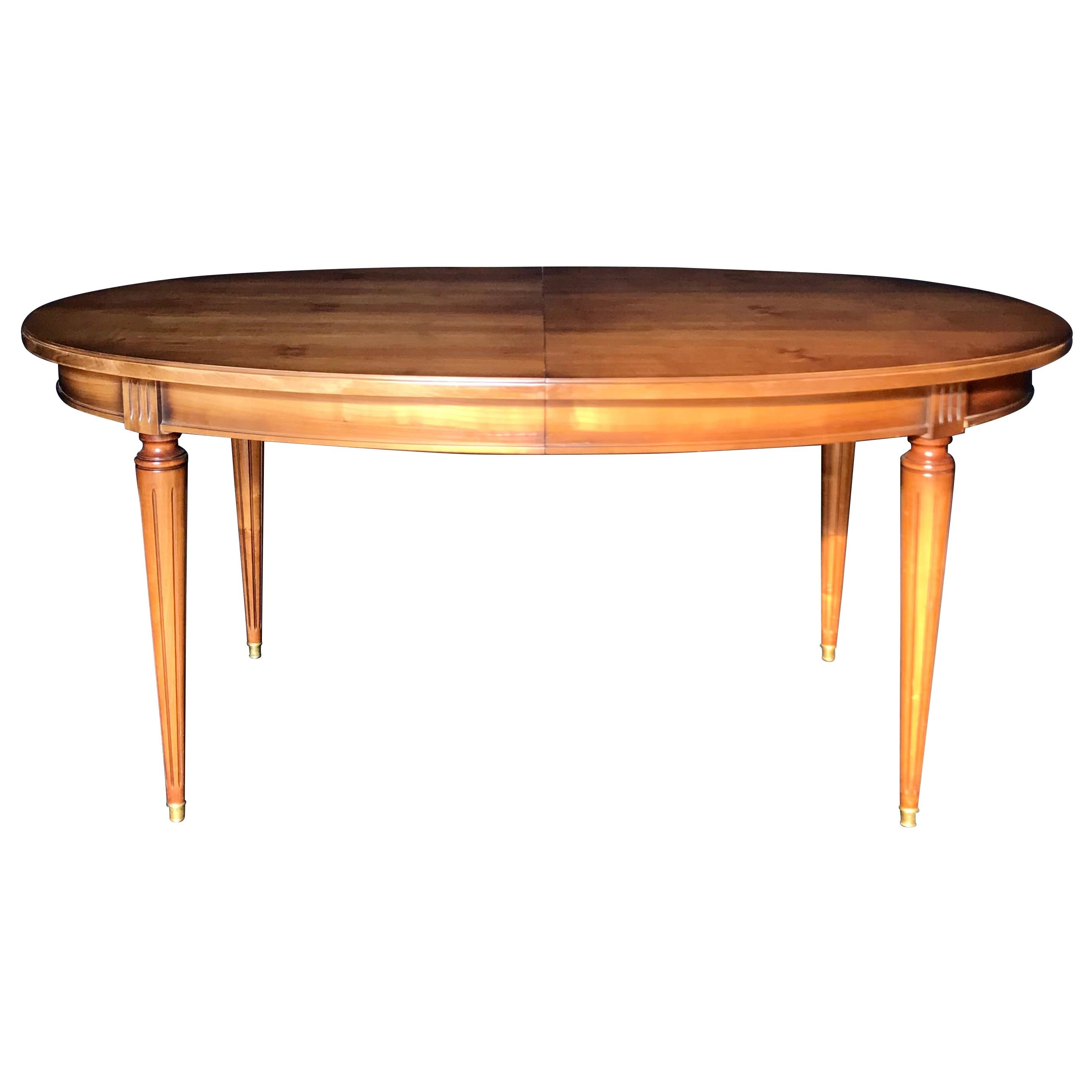 Classic French Walnut Louis XVI Style Dining Table