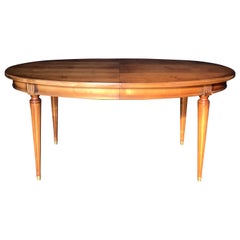 Classic French Walnut Louis XVI Style Dining Table