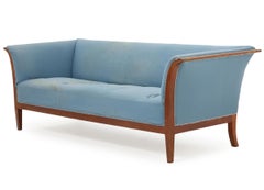 Classic Frits Henningsen Sofa in Cuban Mahogany Danish Midcentury