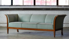 Classic Frits Henningsen Sofa in Cuban Mahogany Danish Midcentury
