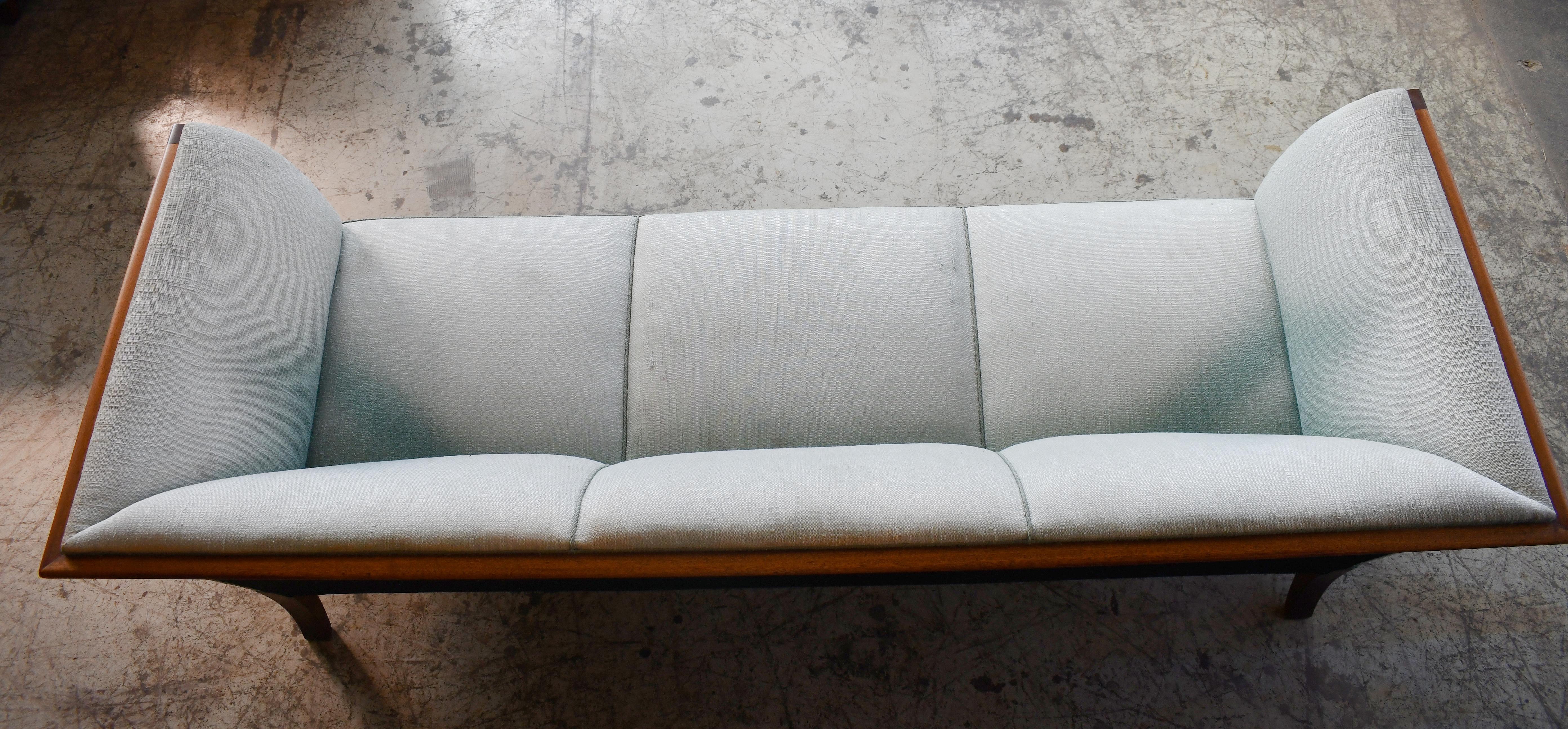 Classic Frits Henningsen Sofa in Cuban Mahogany Danish Midcentury 3