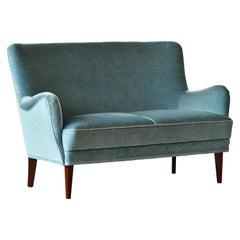 Classic Frits Henningsen Style Settee or Loveseat Danish Midcentury