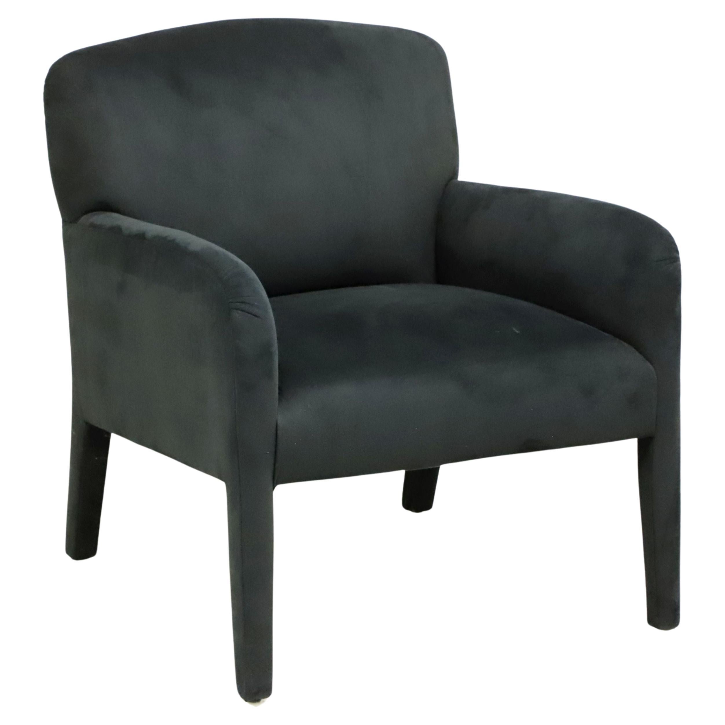 CLASSIC GALLERY Contemporary Beau Green Velvet Club Chair For Sale