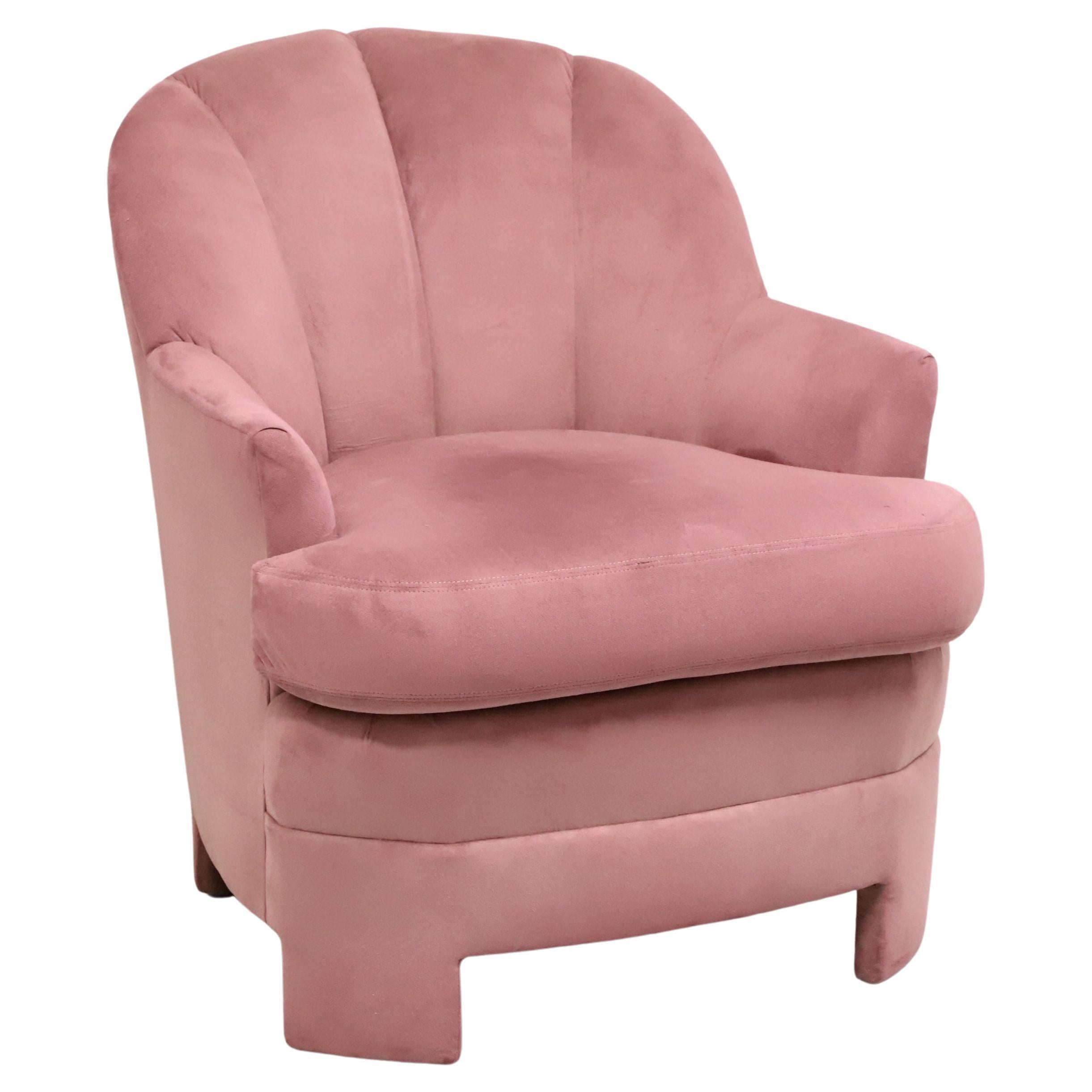 CLASSIC GALLERY Late 20th Century Art Deco Mauve Club Chair For Sale