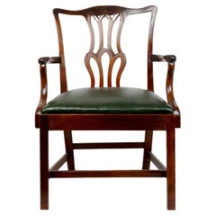 Classic Geo III Style Open Arm Chair, 19th C