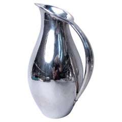 Jarra de agua clásica de plata de ley de Georg Jensen, estilo «Danish Modern»