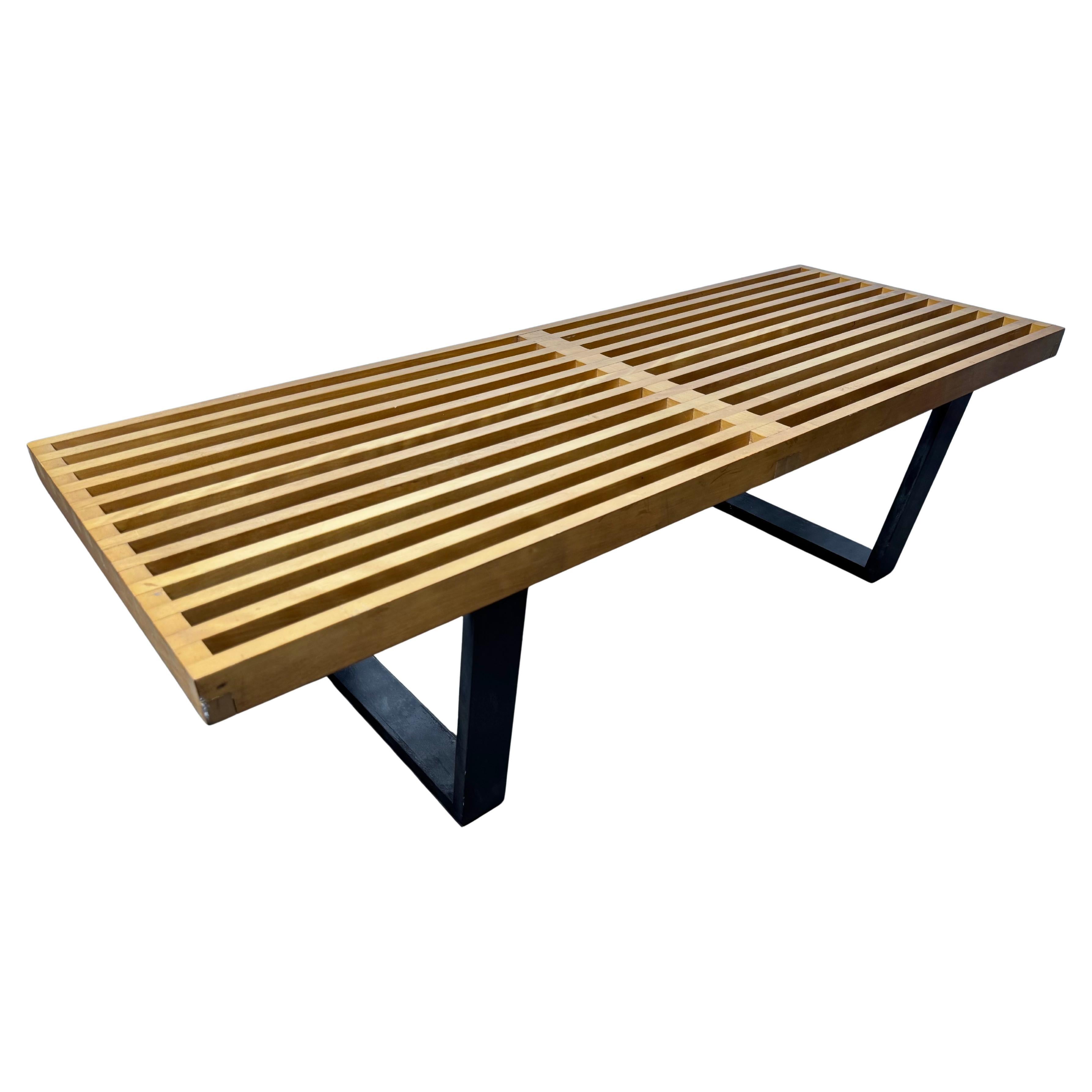 Classic George Nelson / Herman Miller Slat Bench Model #4690 -.1960
s