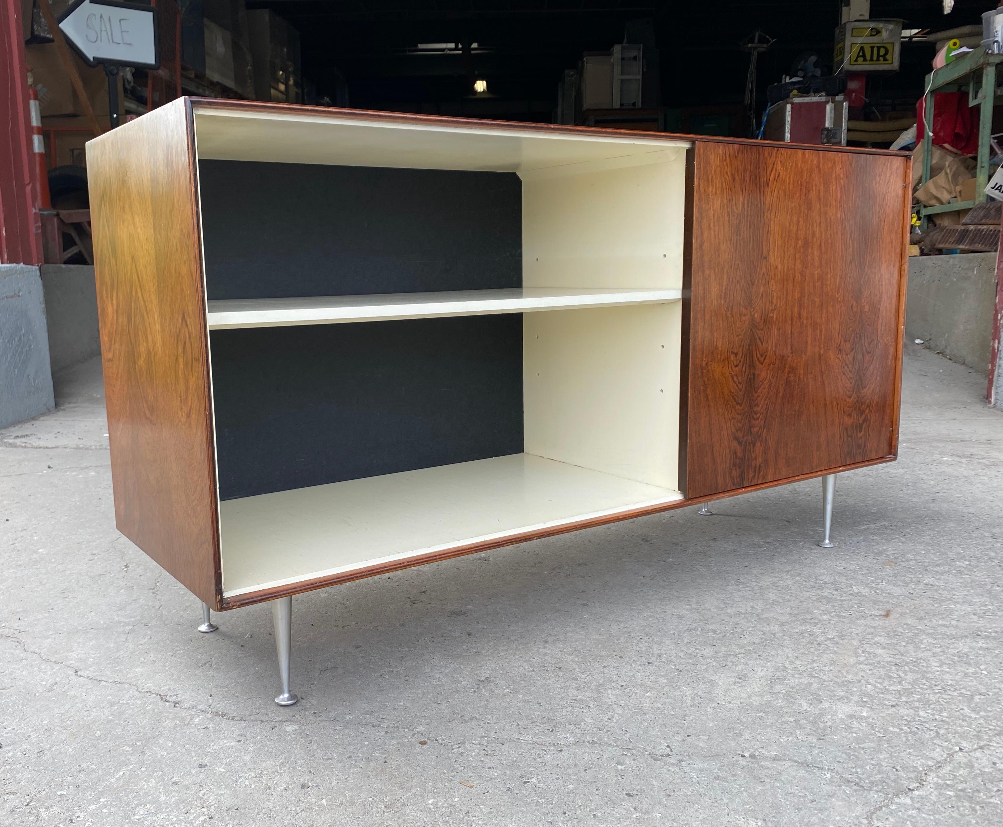 Classic George Nelson Rosewood Thin Edge Cabinet, Herman Miller In Good Condition In Buffalo, NY