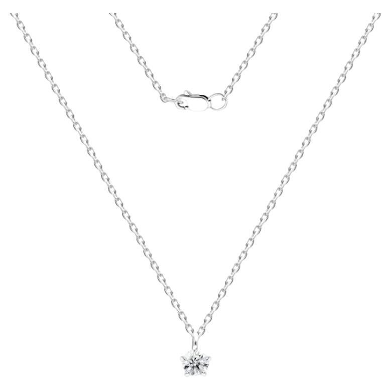 Classic GIA Diamond White 14K Gold Necklace for Her For Sale