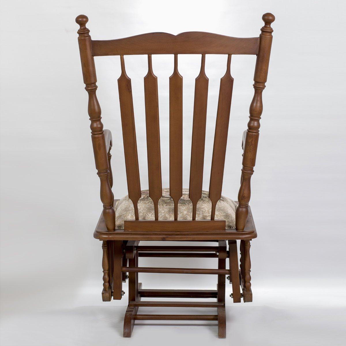 Hand-Carved Classic Glider Rocking Chair, 20th Century For Sale