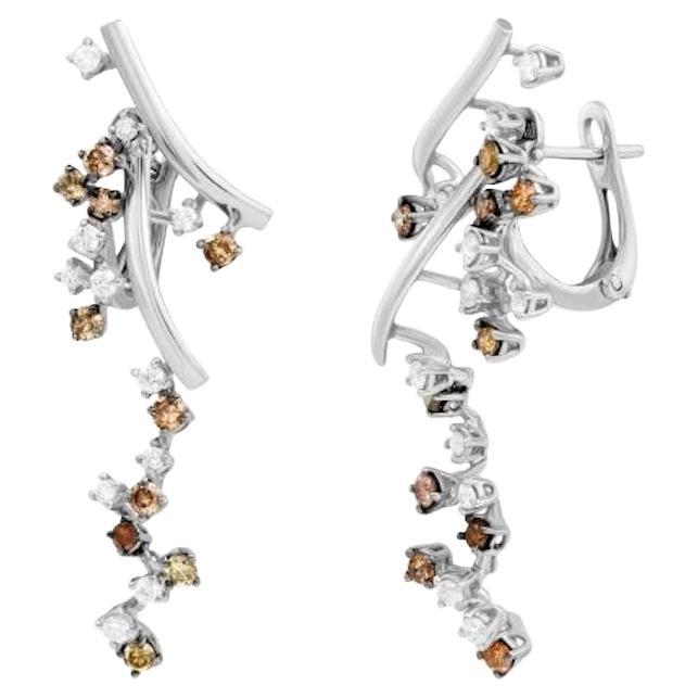 Pendientes Clásicos de Oro 18K con Diamantes para Ella