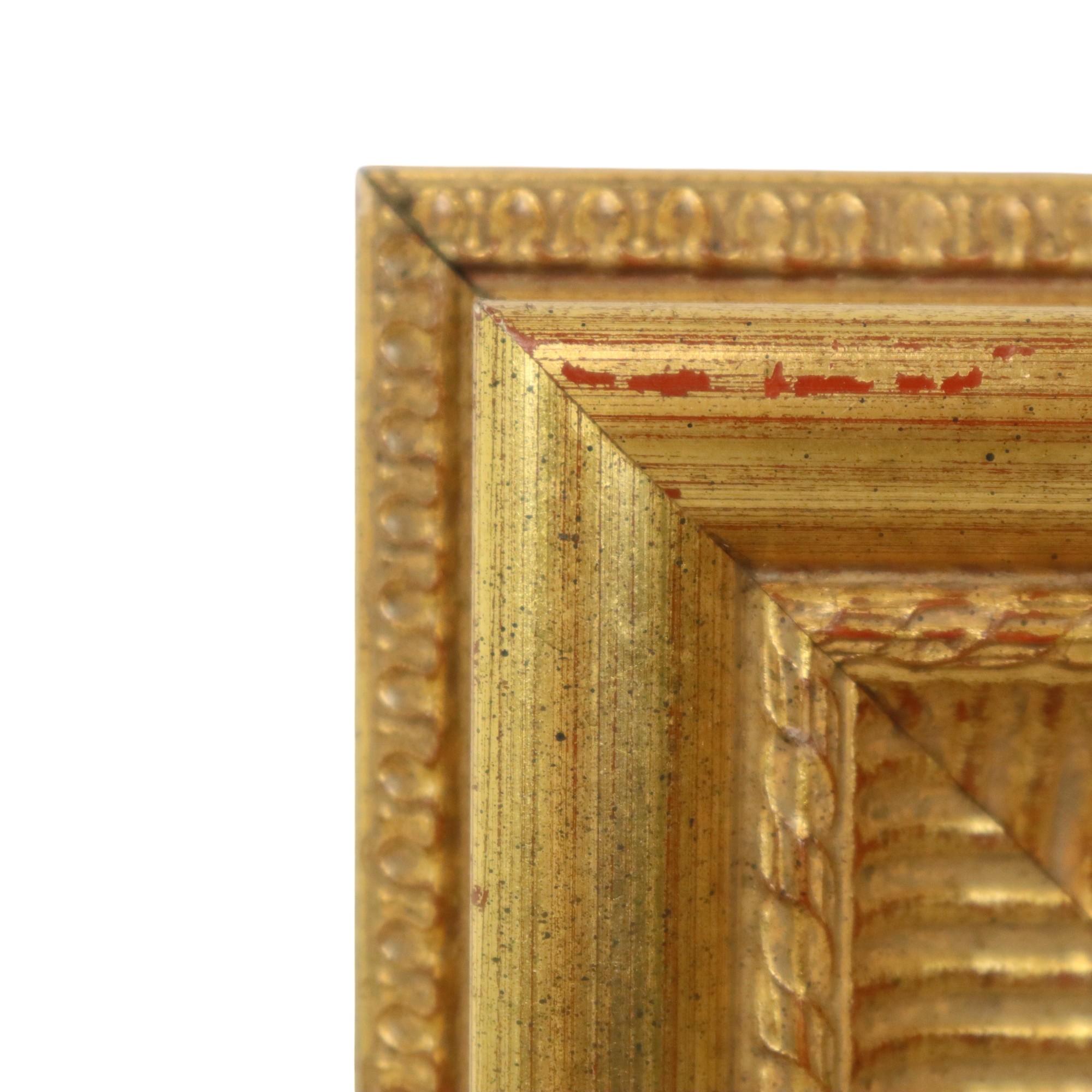 Classic Gold-Colored Wooden Baroque Rococo Style Frame 63x53cm For Sale 4