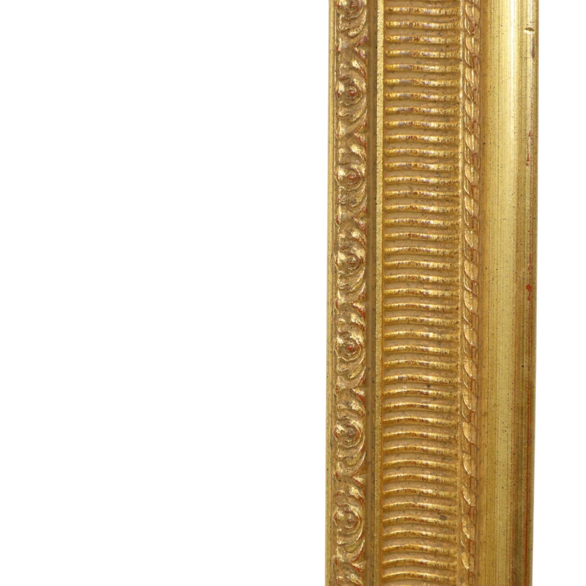 Classic Gold-Colored Wooden Baroque Rococo Style Frame 63x53cm For Sale 2
