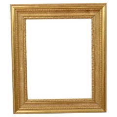 Used Classic Gold-Colored Wooden Baroque Rococo Style Frame 63x53cm