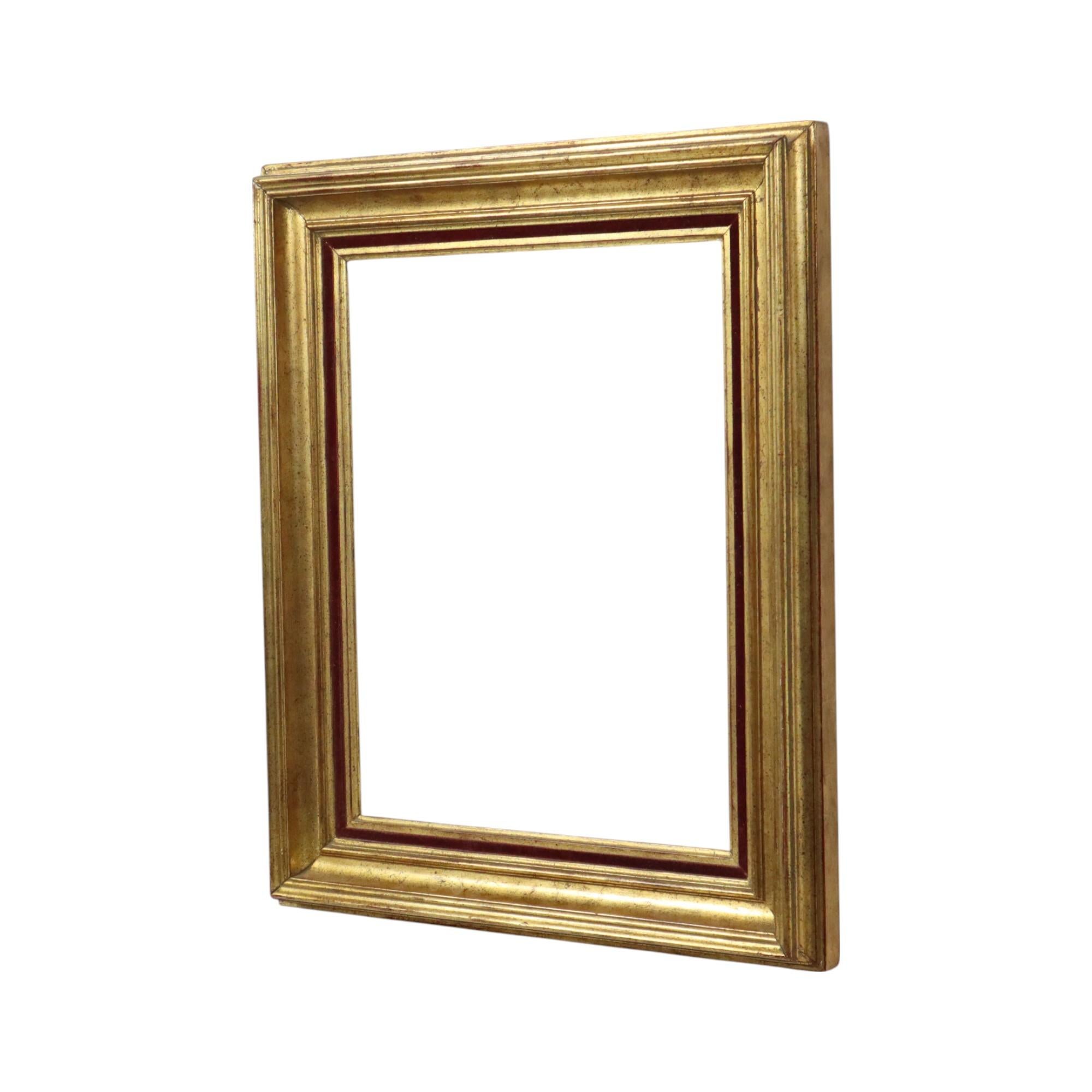Classic Gold-Colored Wooden Frame Painting 48x40cm In Good Condition For Sale In Poperinge, BE