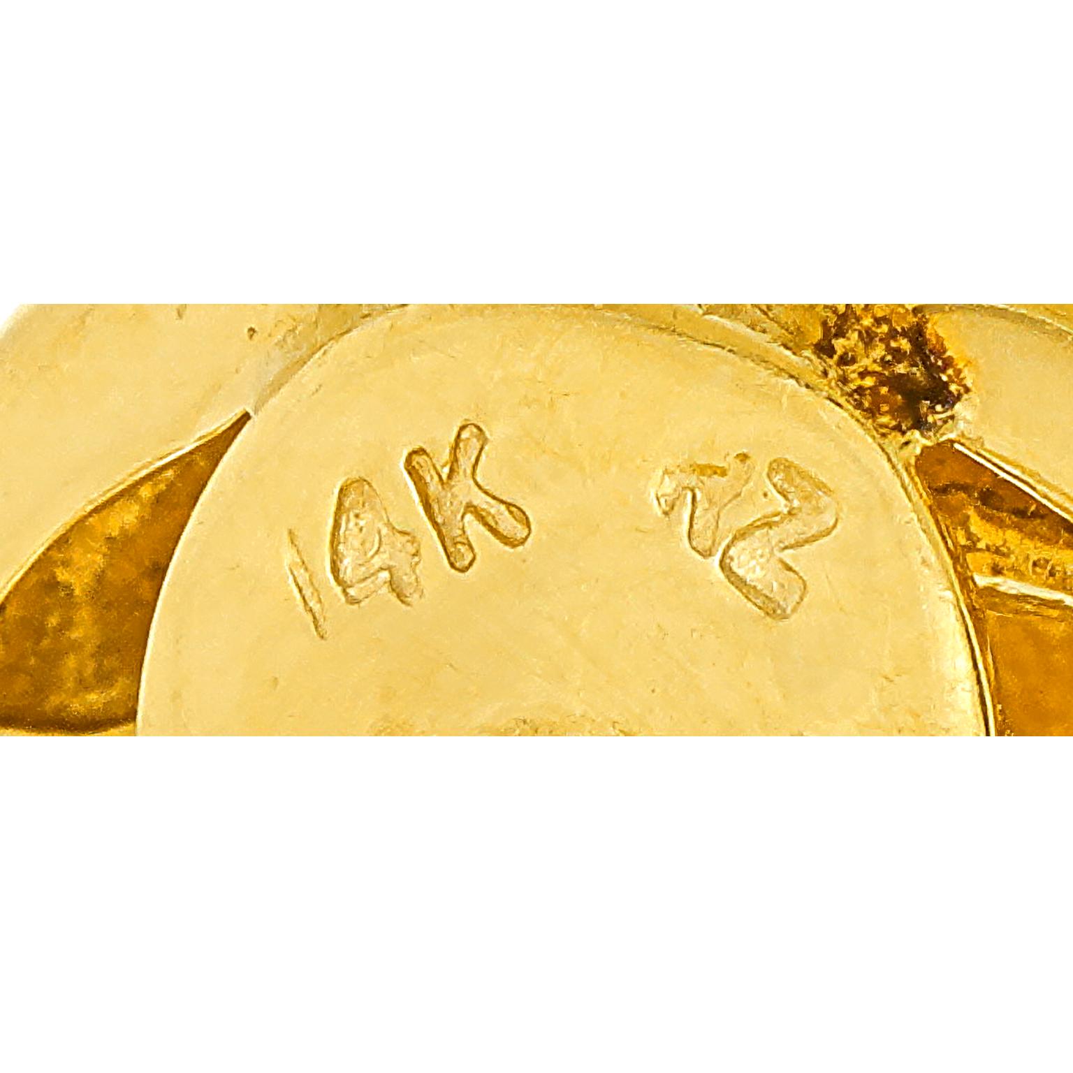Classic Gold Earrings For Sale 1
