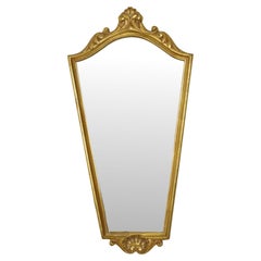 Classic Gold Leaf Mirror Crested Mirror Baroque Style 75cm