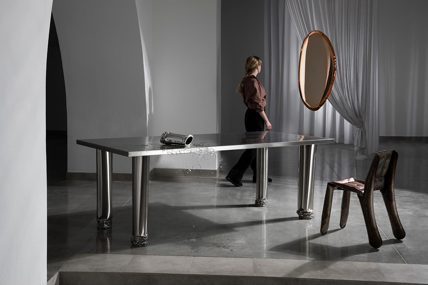 Autre Miroir mural classique Tafla O1 doré par Zieta en vente