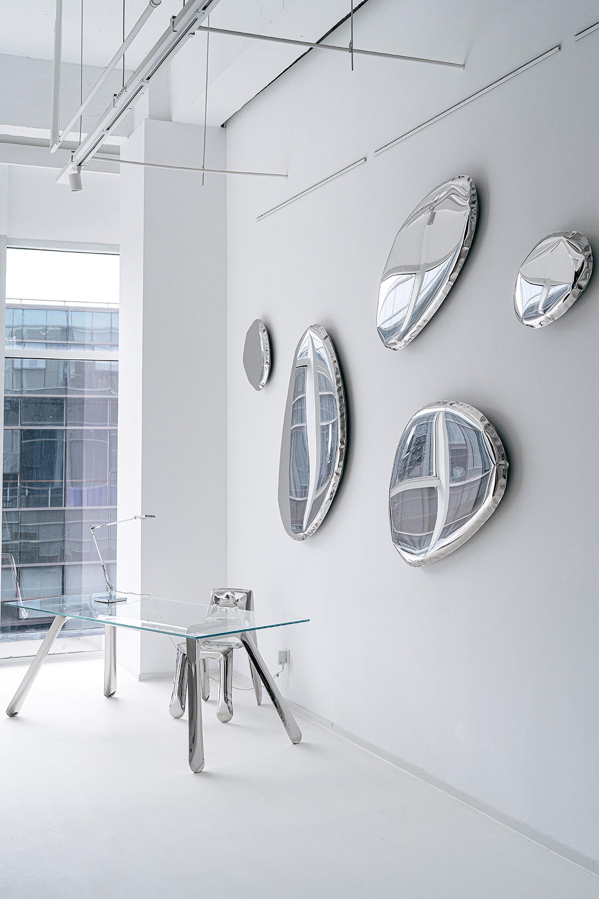 Miroir mural classique Tafla O6 doré par Zieta en vente 2