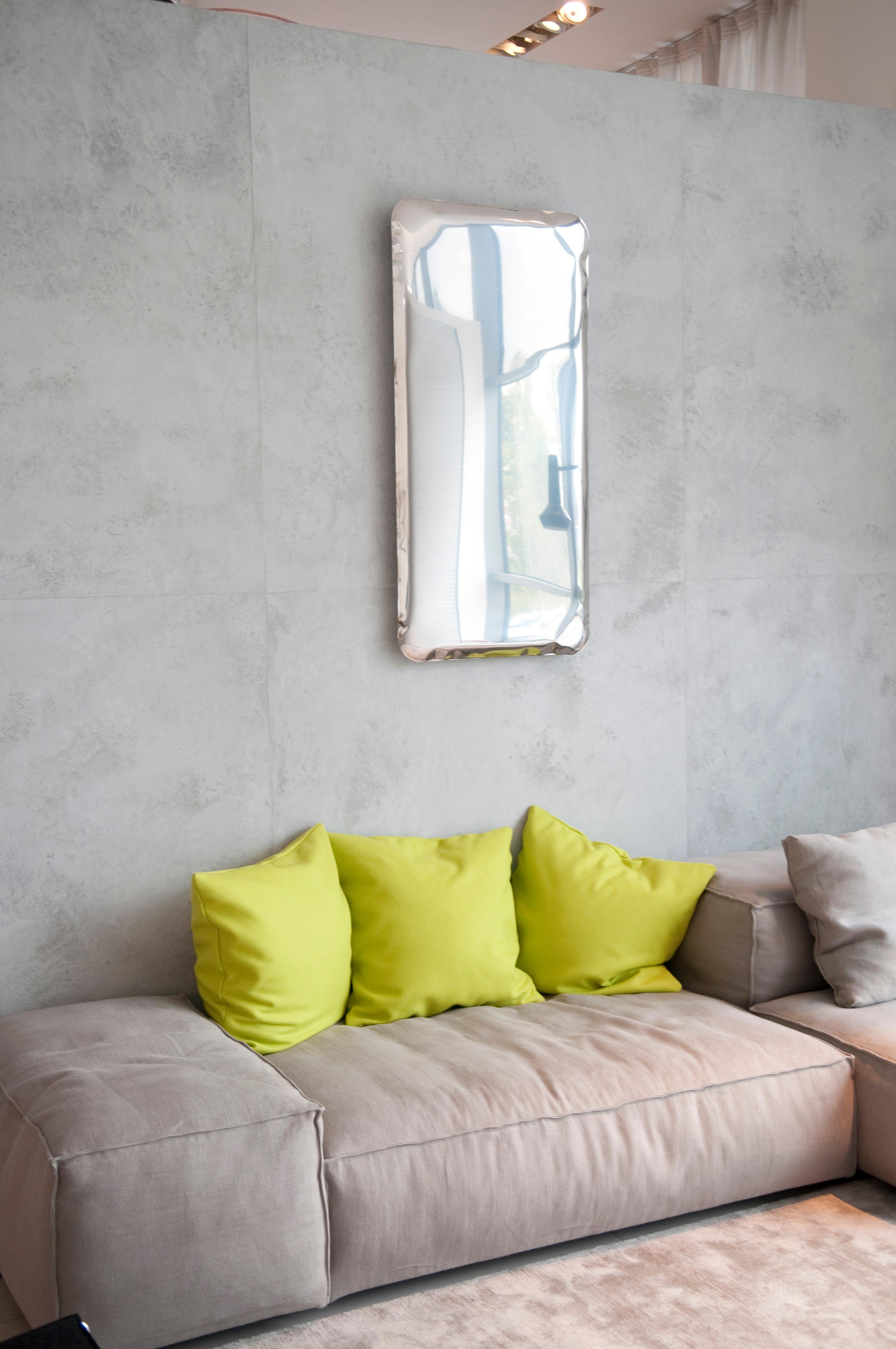 Contemporary Classic Gold Tafla Q2 Sculptural Wall Mirror by Zieta For Sale