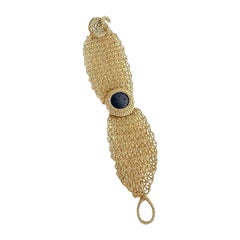 Classic Gold Thread Crochet Handmade Lava Statement Bracelet Custom Order