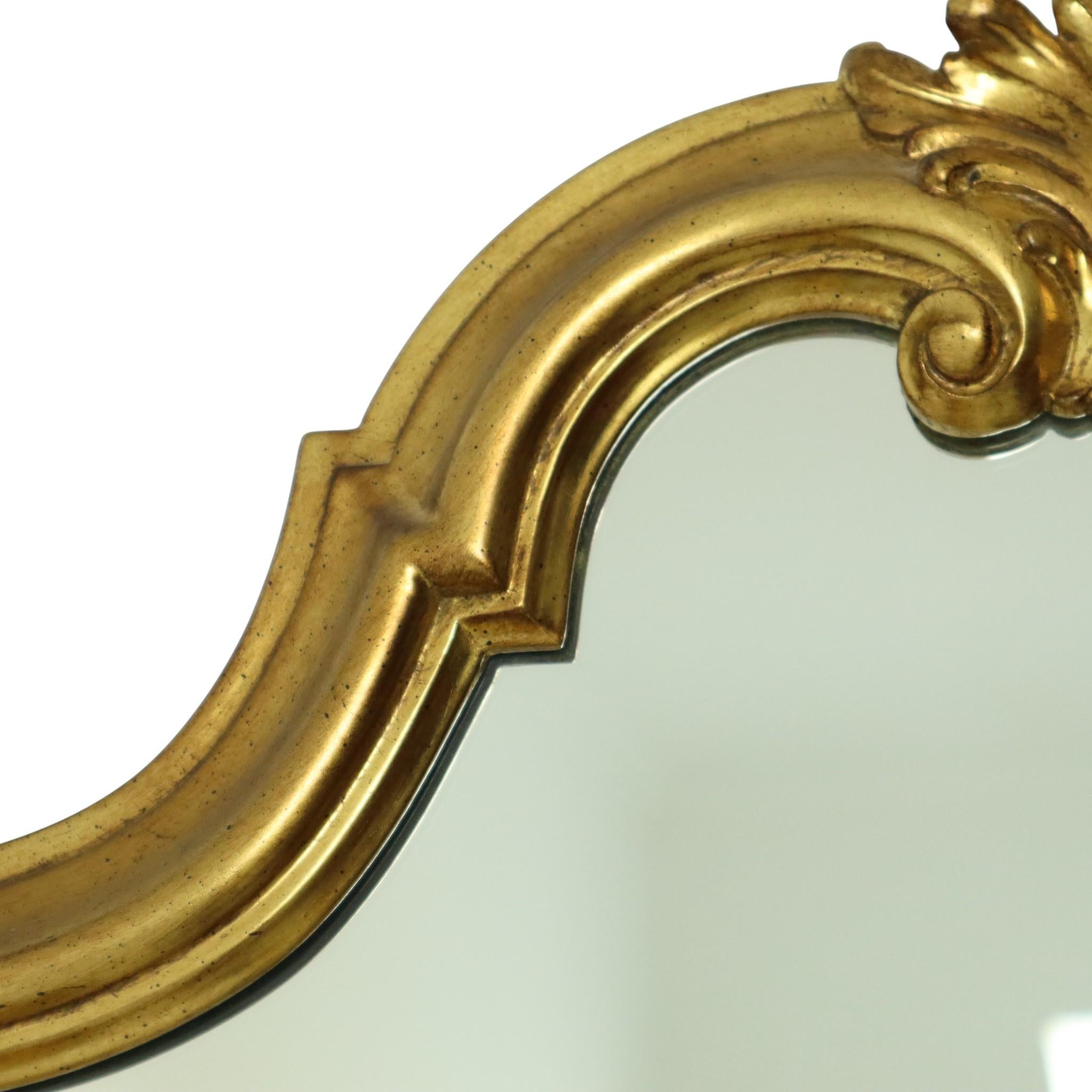 Specchio classico d'oro Deknudt in stile barocco 104 cm in vendita 3