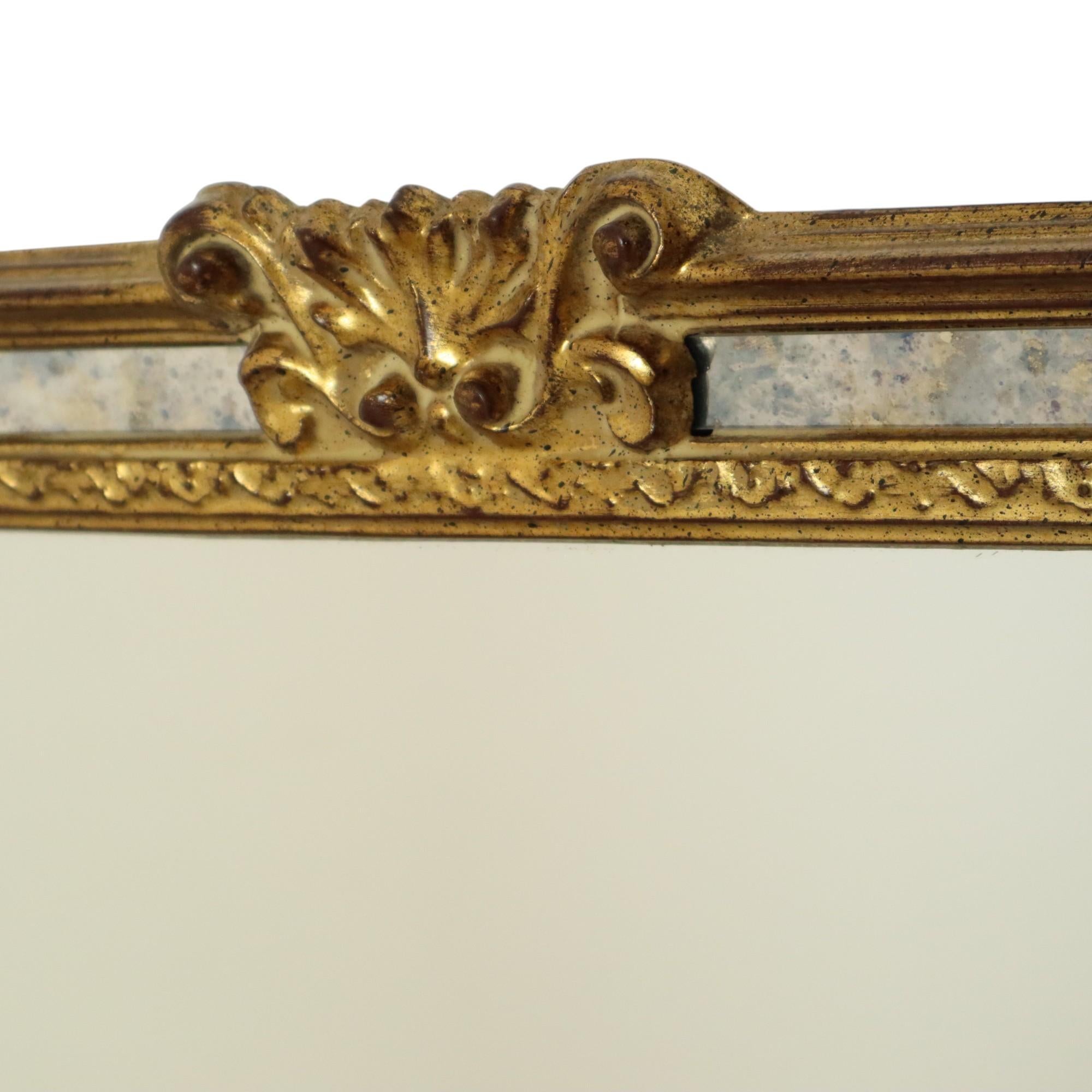 Fin du 20e siècle Classic Golden Deknudt Mirror Baroque Style Fumé Glass 95cm en vente