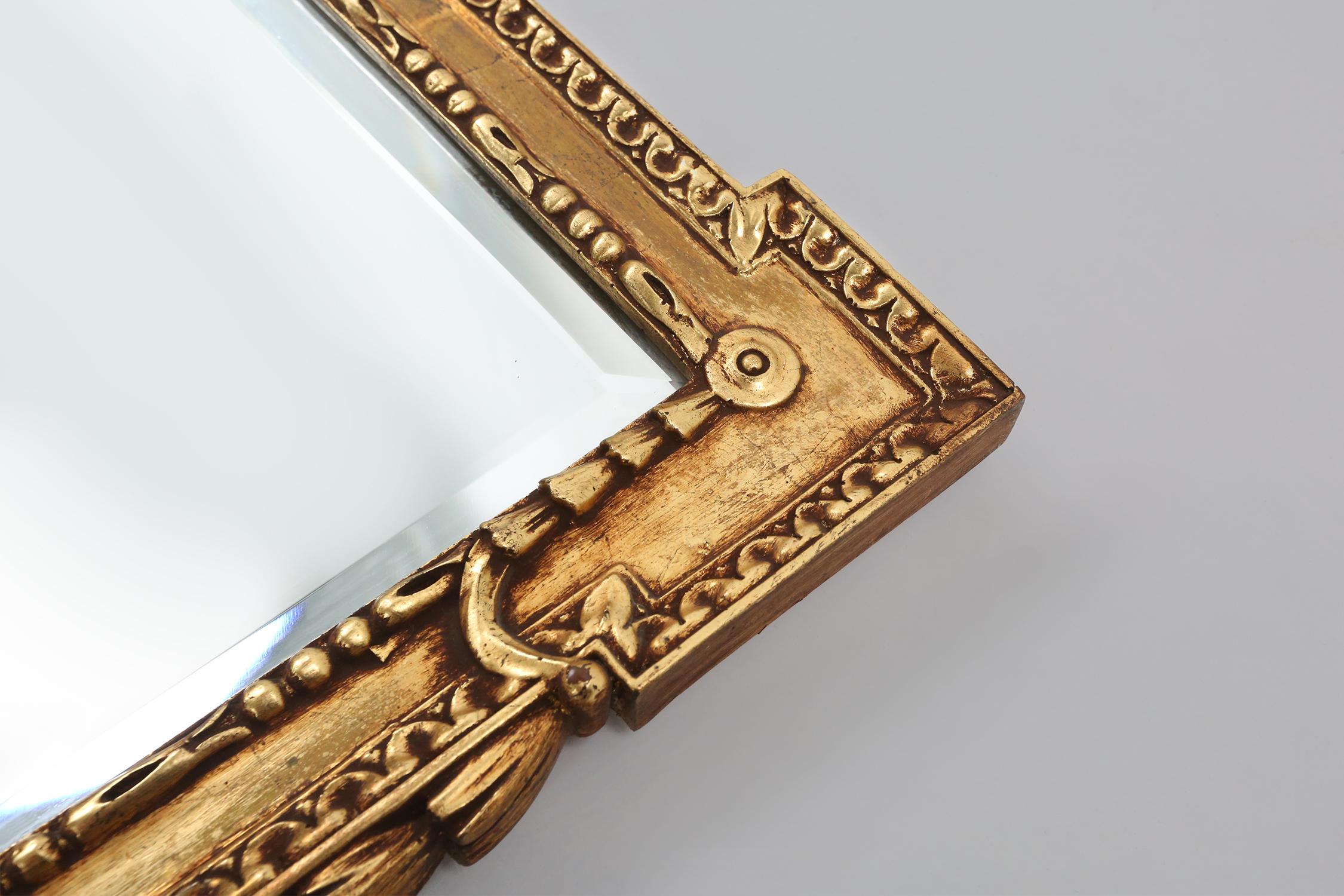 French Classic golden mirror For Sale