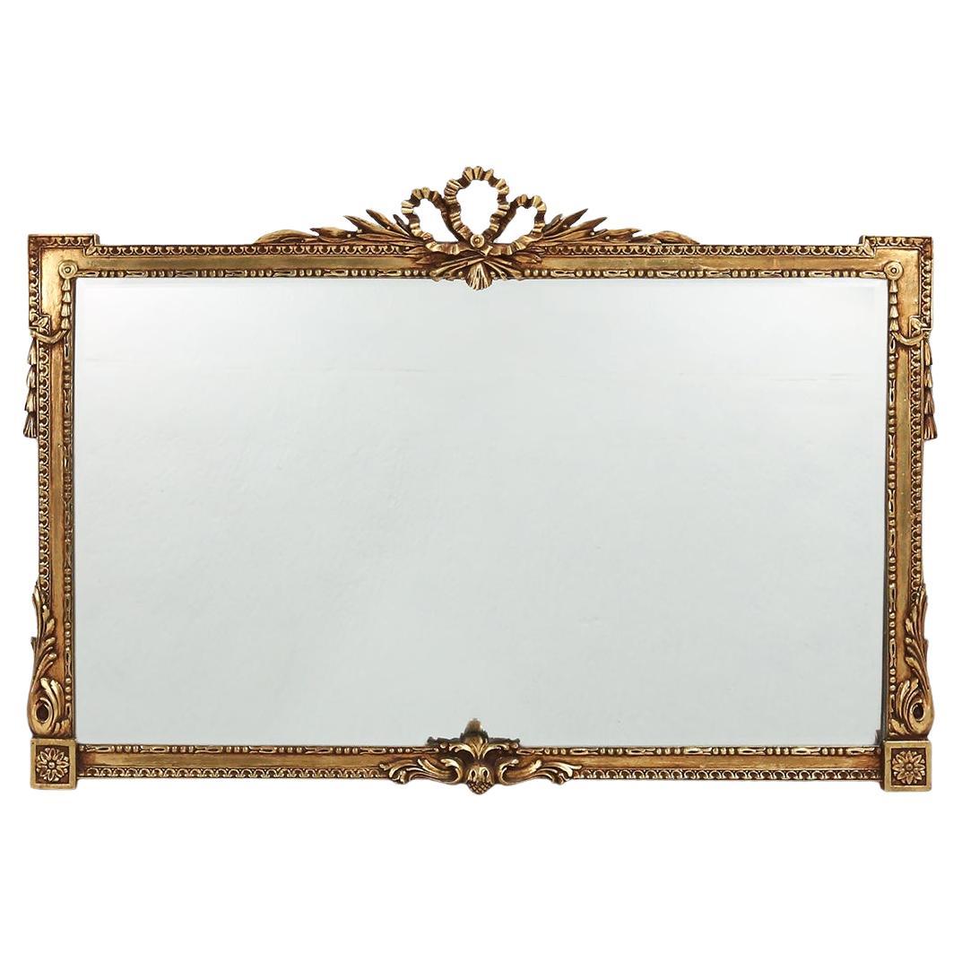 Classic golden mirror For Sale