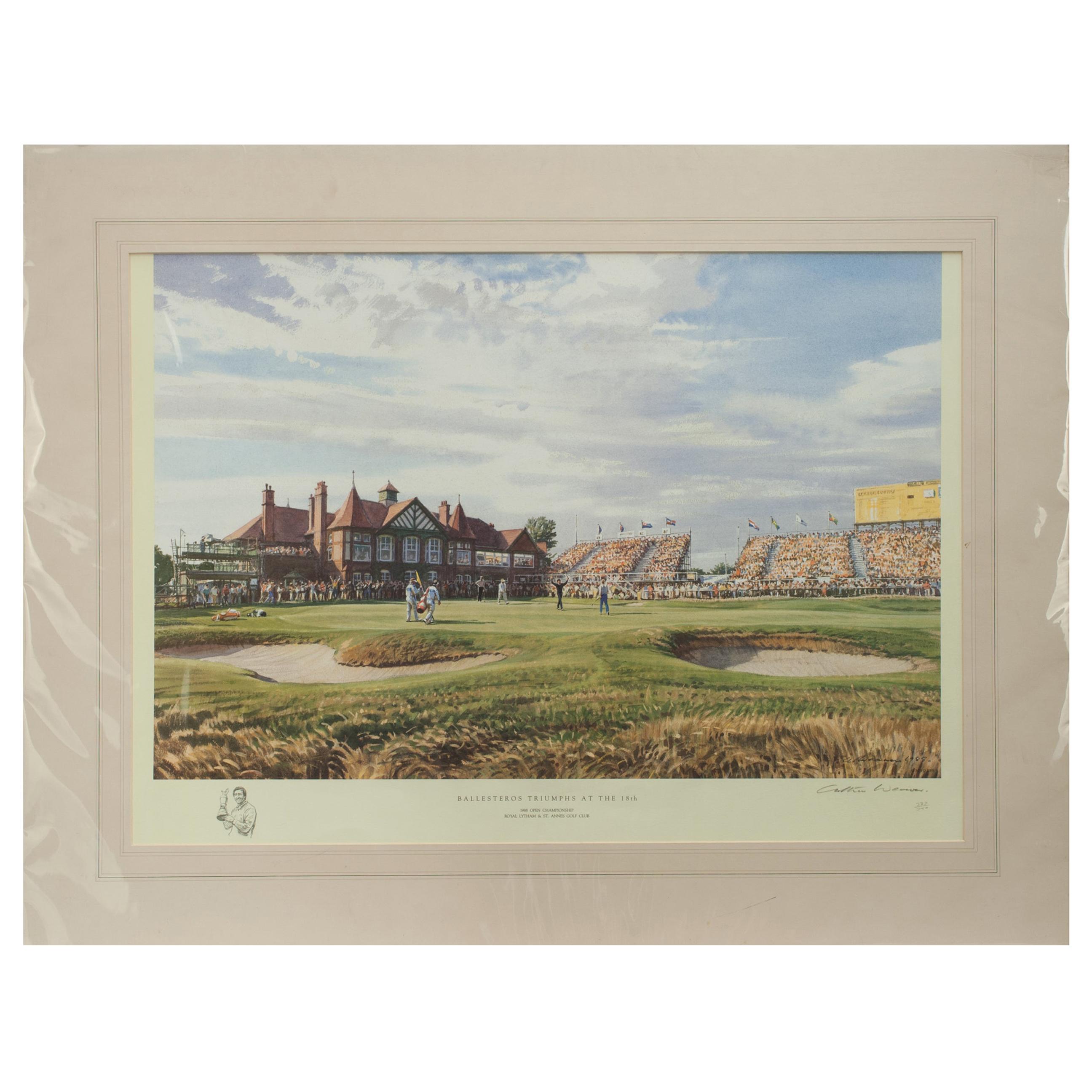Classic Golf Art 1988 Open Golf Championship at Royal Lytham and St Annes