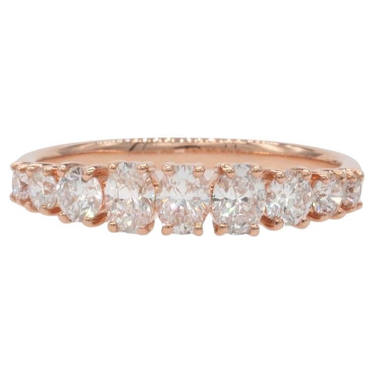 Classic Grace Diamond Band Ring in Solid 14K Rose Gold